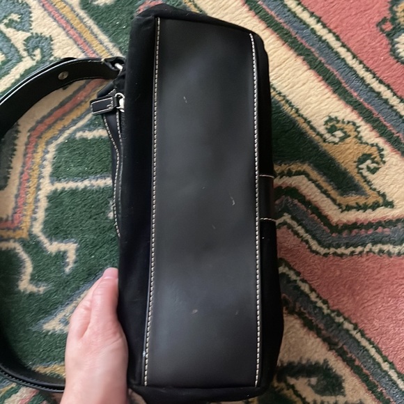 Vintage y2k Tommy Hilfiger purse black small handbag 2000s suede - Picture 10 of 10